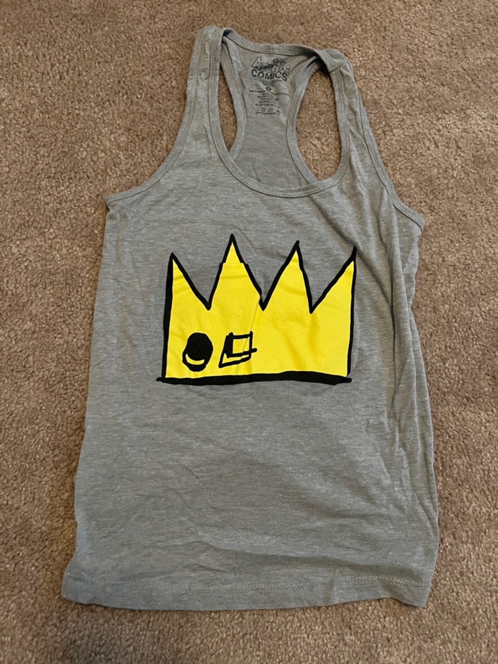 Archie Comics Racerback Tank with Jughead’s Yellow Crown Graphic